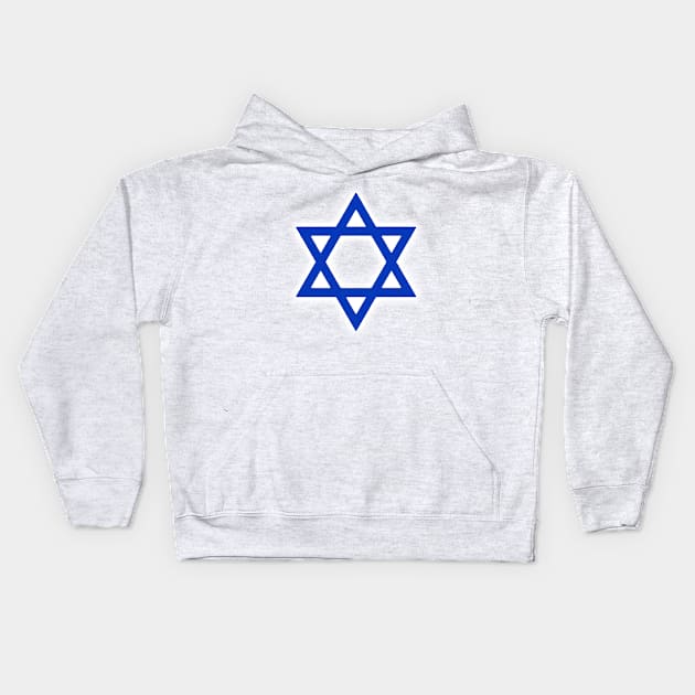 Star of David for Israel Kids Hoodie by designs-by-ann